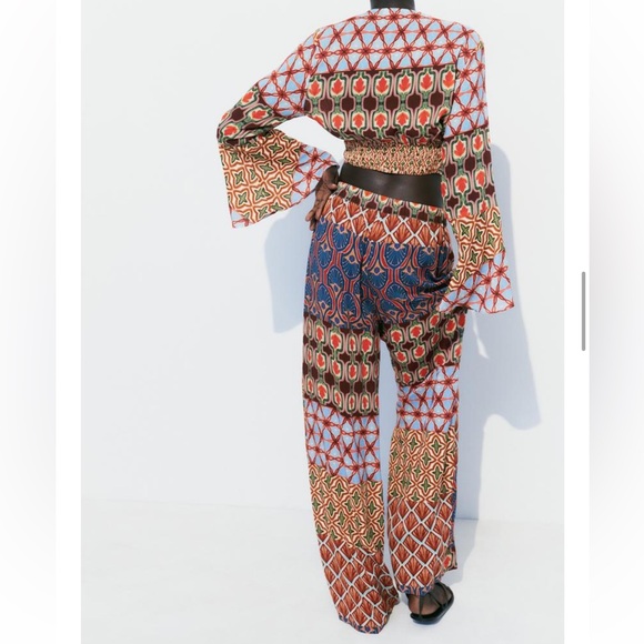 Zara 2pc Co Ord Printed Set Sole Medium NWOT - Picture 10 of 11